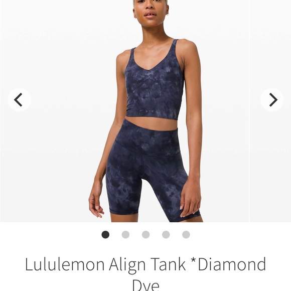 Lululemon align crop top Diamond dye asphalt grey true navy NWOT - Picture 2 of 8